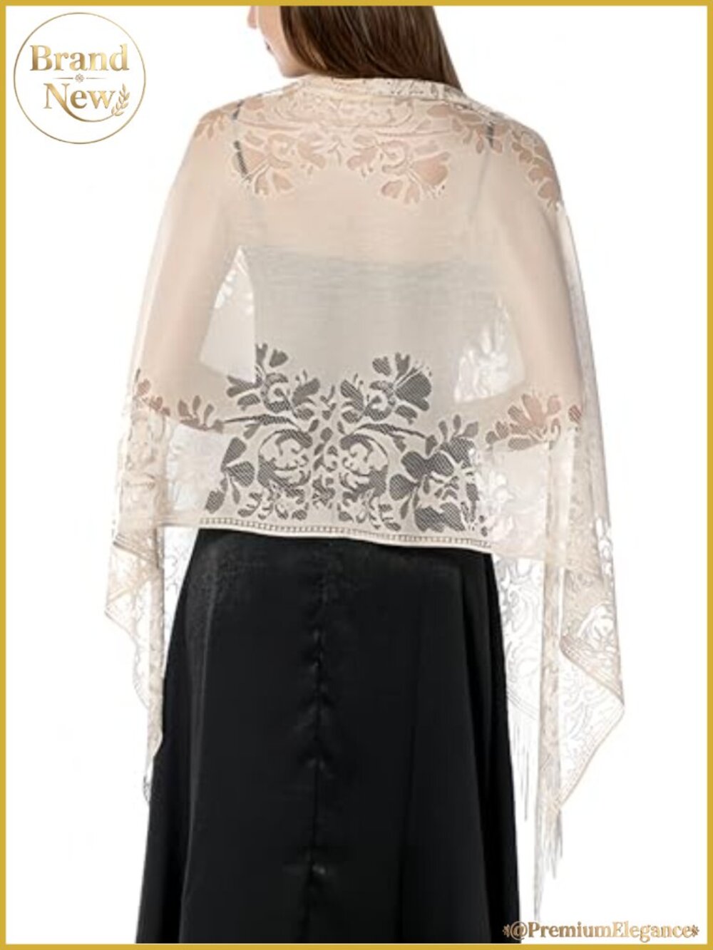 Lace Shawl Wrap Evening Dress Wedding Bridal Scarf Elegant